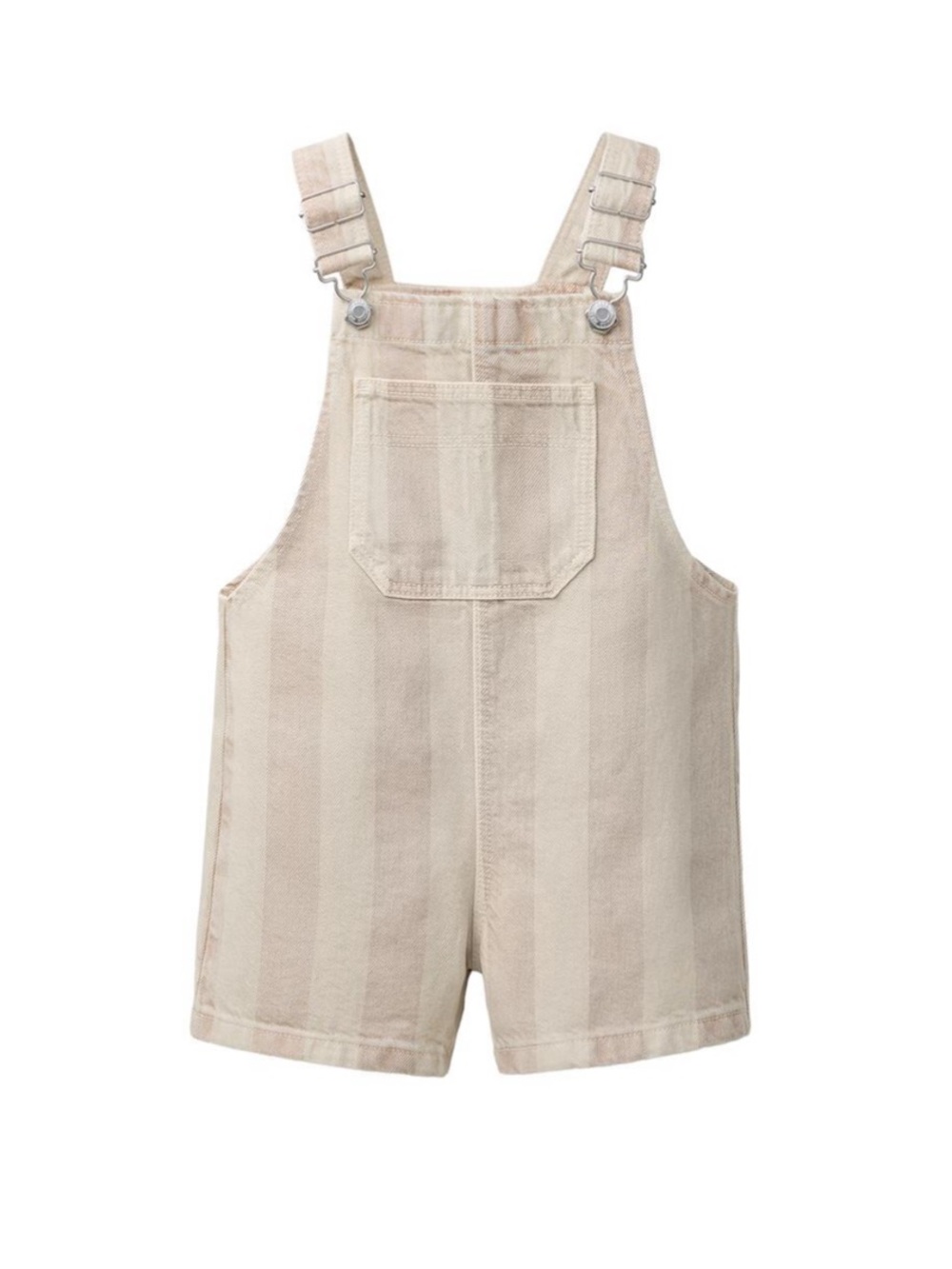 Zara Striped Serge Overall Shorts